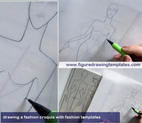 drawing croquis with fashion templates