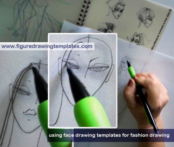 drawing hair with fashion templates